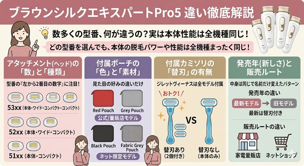 ブラウン　シルクエキスパートPro5　違い